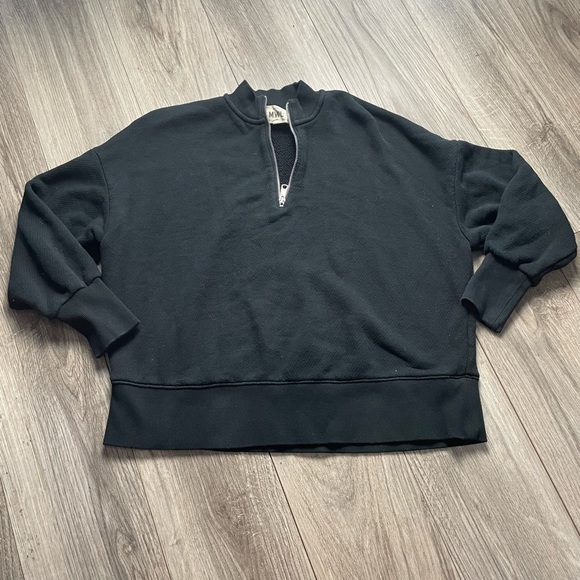Madewell Tops - Madewell MWL Airyterry 1/4 Zip Pullover Sweatshirt